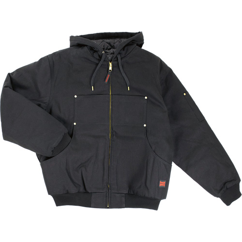 Blouson d'aviateur en toile lourde avec capuchon, Hommes, Moyen (grande taille), Noir R.M.G. Prévention