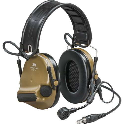 Casque VI NIB avec fils de sortie unique et rail arc Peltor ComTac, Style Bandeau, 23 dB R.M.G. Prévention