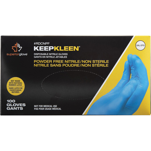 KeepKleen&reg; Disposable Glove, Small, Nitrile, 2.8-mil, Powder-Free, Blue R.M.G. Prévention