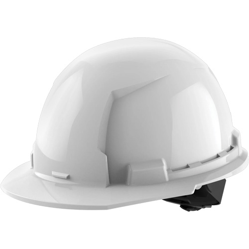 Casque de s&eacute;curit&eacute; &agrave; bordure avant, R&eacute;pond aux normes CSA type 1, Suspension Rochet, Non ventil&eacute; R.M.G. Prévention