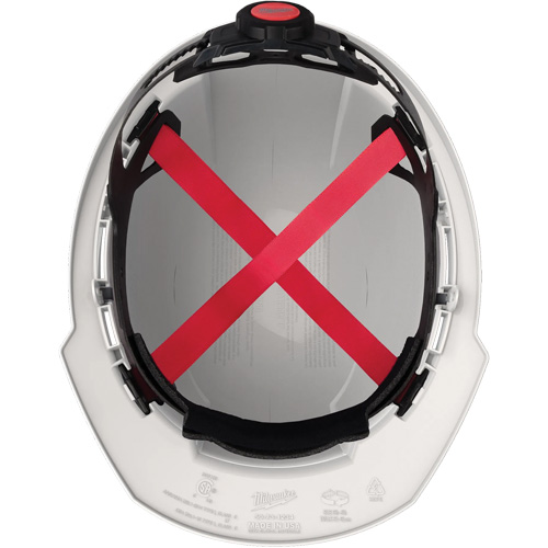 Casque de s&eacute;curit&eacute; &agrave; bordure avant, R&eacute;pond aux normes CSA type 1, Suspension Rochet, Non ventil&eacute; R.M.G. Prévention