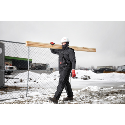 Salopette GridIron courte avec fermeture &agrave; glissi&egrave;re jusqu'&agrave; la cuisse, Hommes, 2T-Grand, Noir R.M.G. Prévention