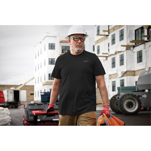 Hybrid Work Tee Shirt, Men's, Small, Black R.M.G. Prévention