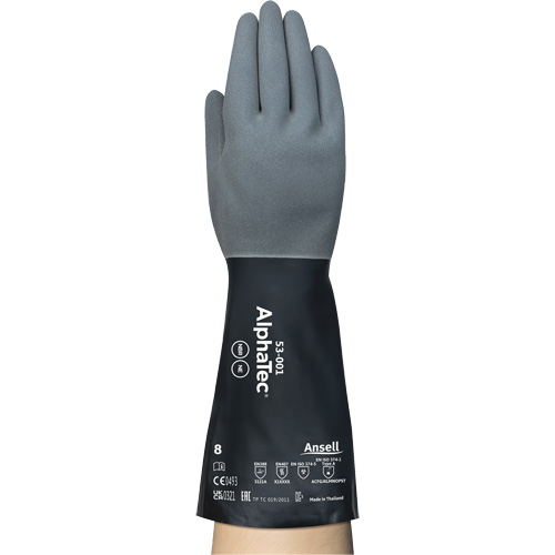 AlphaTec&reg; Chemical-Resistant Gloves, Size 7, 13" L, Neoprene/Nitrile, Nylon Inner Lining, 17-mil R.M.G. Prévention