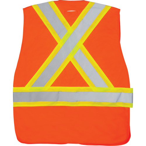 CSA-Compliant High-Visibility Surveyor Vest, High Visibility Orange, Large, Polyester R.M.G. Prévention