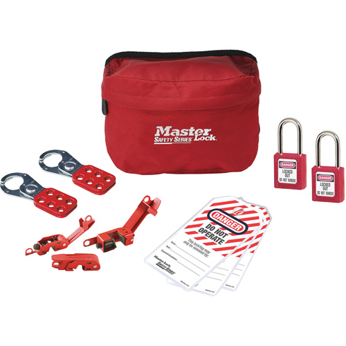 Trousse de cadenassage avec serrures en thermoplastique Zenex, Ensemble &eacute;lectrique, 11 composants compris R.M.G. Prévention