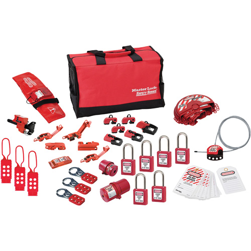 Premier Lockout Kit with Zenex Thermoplastic Locks, Electrical/Valve Kit, 34 Components R.M.G. Prévention