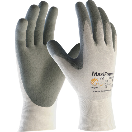 ATG MaxiFoam&reg; Premium Seamless Knit Gloves, Large, Nitrile Coating, 15 Gauge, Nylon Shell R.M.G. Prévention