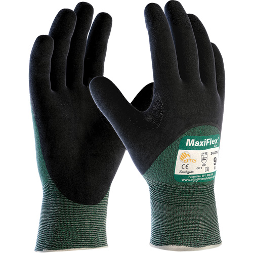 Gants sans coutures r&eacute;sistant aux coupures ATG MaxiFlex Cut, Taille Grand, Calibre 15, Rev&ecirc;tement Nitrile, Enveloppe en Fil technique, ASTM ANSI niveau A2/EN 388 niveau 3/EN 388 niveau B R.M.G. Prévention