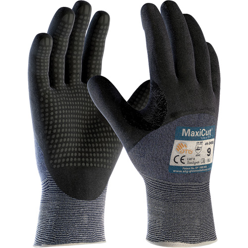 Gants ATG MaxiCut Ultra DT, Taille Grand, Calibre 15, Rev&ecirc;tement Nitrile, Enveloppe en Fil technique, ASTM ANSI niveau A3/EN 388 niveau 5/EN 388 niveau C R.M.G. Prévention