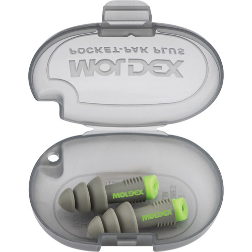 Alphas Reusable Earplugs, Uncorded, Bulk - Plastic Case, 27 dB NRR, One-Size R.M.G. Prévention