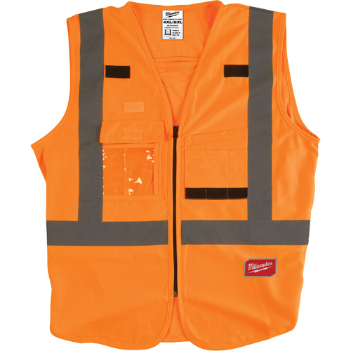 Safety Vest, High Visibility Orange, 4X-Large/5X-Large R.M.G. Prévention