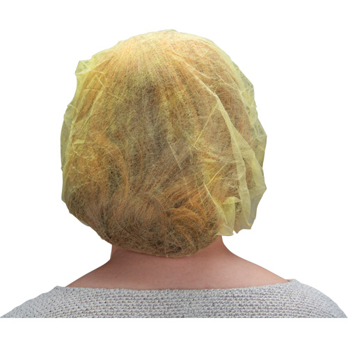 Bouffant Caps, Polypropylene, 21", Yellow R.M.G. Prévention