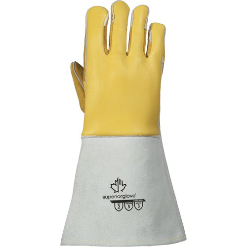 Gants de soudage TIG, Cuir fleur de d'&eacute;lan, Taille Petit R.M.G. Prévention
