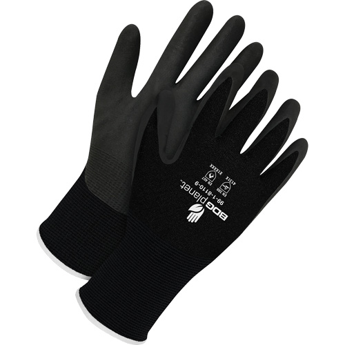 Gants enduits BDG Planet, 2T-petit/5, R&ecirc;vetement Mousse de nitrile, Calibre 15, Enveloppe en Nylon/Spand R.M.G. Prévention