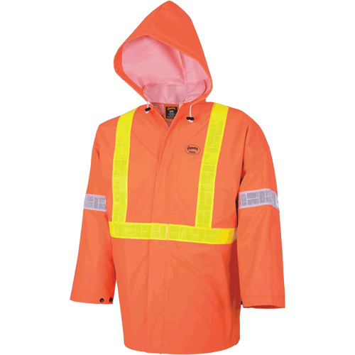 R85 Ensemble imperm&eacute;able de s&eacute;curit&eacute; 3 pi&egrave;ces ignifuge Element FR, PVC, Petit, Orange haute visibilit&eacute; R.M.G. Prévention