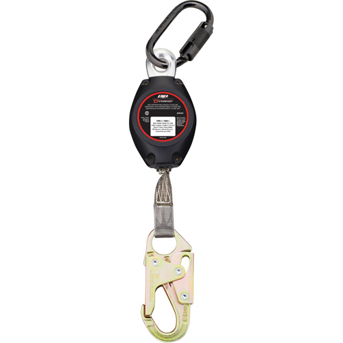 Dynamic Small Snap Hook Self-Retracting Lifeline, 7', Polyester, Swivel R.M.G. Prévention