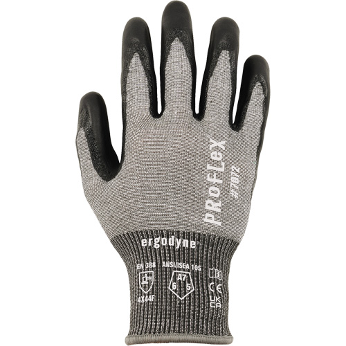 Proflex 7072 Cut-Resistant Gloves, Size Small, 18 Gauge, Nitrile Coated, HPPE/Tungsten Shell, ASTM ANSI Level A7/EN 388 Level F R.M.G. Prévention