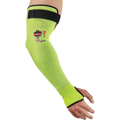 ProFlex 7941-PR Cut-Resistant Protective Arm Sleeve, TenaLux, 18", ASTM ANSI Level A4/EN 388 Level D, High Visibility Lime R.M.G. Prévention