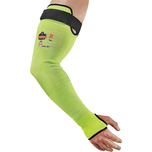 ProFlex 7941-PR Cut-Resistant Protective Arm Sleeve, TenaLux, 22", ASTM ANSI Level A4/EN 388 Level D, High Visibility Lime R.M.G. Prévention