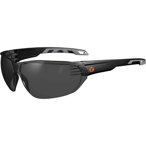 Lunettes de s&eacute;curit&eacute; sans monture Skullerz VALI, Lentille Fum&eacute;e, Antibu&eacute;e/Anti-&eacute;gratignures, ANSI Z87+/R&eacute;pond ou surpasse la norme CSA Z94.3 R.M.G. Prévention