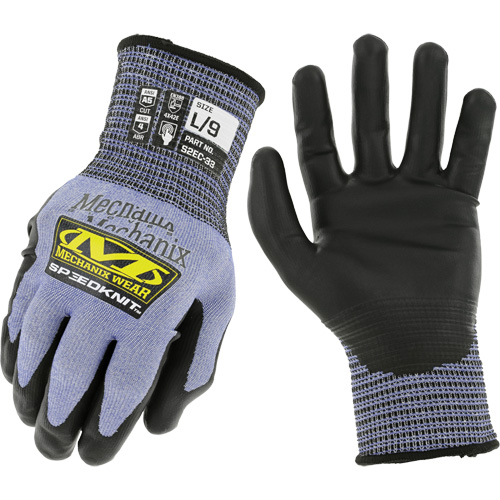 Gants r&eacute;sistants aux coupures SpeeKnit S2EC33, Taille Petit/7, Calibre 18, Rev&ecirc;tement Ur&eacute;thane, Enveloppe en PEHP/Tungst&egrave;ne, ASTM ANSI niveau A5/EN 388 niveau D R.M.G. Prévention