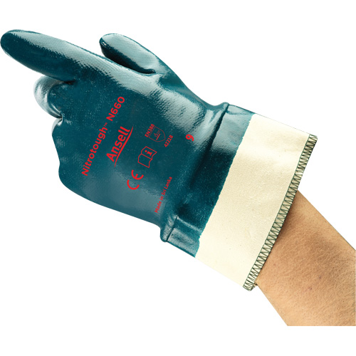 Nitrotough N660 Gloves, 8, Nitrile Coating, Cotton Shell R.M.G. Prévention
