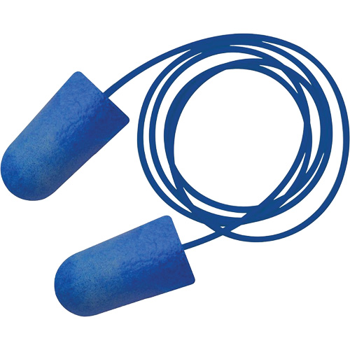 Bouchons d'oreilles biosourc&eacute;s d&eacute;tectables par le m&eacute;tal Food Pro Bullet BioSoft, Avec cordon, Taille unique, Vrac - Boîte, NRR dB 32 R.M.G. Prévention