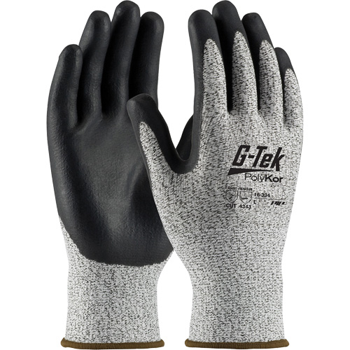 Gants r&eacute;sistants &agrave; la coupe G-Tek, Taille T-petit, Calibre 13, Rev&ecirc;tement Nitrile, Enveloppe en PolyKor, ASTM ANSI niveau A2/EN 388 niveau 3/EN 388 niveau B R.M.G. Prévention