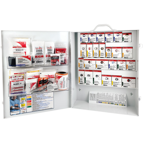 SmartCompliance&reg;  First Aid Cabinet, Meets CSA Z1220-17 Type 3 High-Risk Environment, Medium (26-50 Workers) R.M.G. Prévention