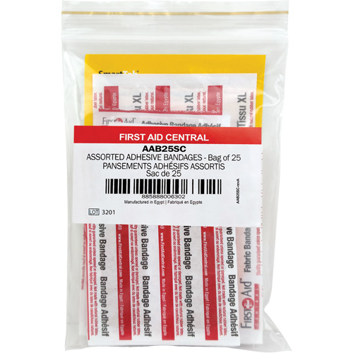 SmartCompliance&reg; Refill Adhesive Bandages, Assorted, Fabric/Plastic, Non-Sterile R.M.G. Prévention