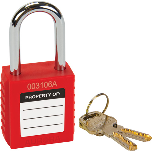 Lock for Lockouts, Safety Padlock, Keyed Different, Thermoplastic, 1-1/2" Width R.M.G. Prévention