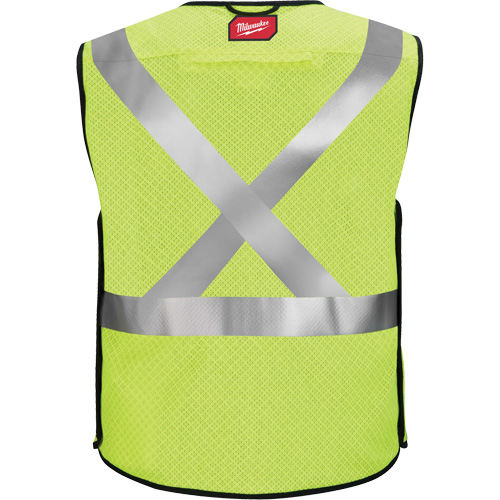 Gilet de s&eacute;curit&eacute; &agrave; maille d&eacute;tachable, Noir/Jaune lime haute visibilit&eacute;, Moyen/Petit R.M.G. Prévention