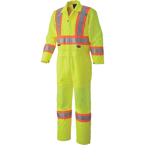 5999A Traffic Safety Coveralls, X-Small, High Visibility Lime-Yellow R.M.G. Prévention