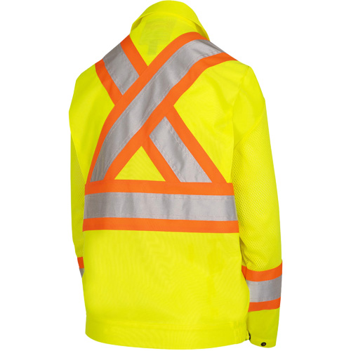 5999JW Women's Traffic Safety Jacket, Polyester, High Visibility Lime-Yellow, X-Small R.M.G. Prévention
