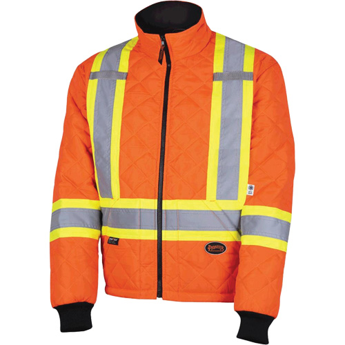 5015A Quilted Freezer Jacket, Polyester, High Visibility Orange, X-Small R.M.G. Prévention