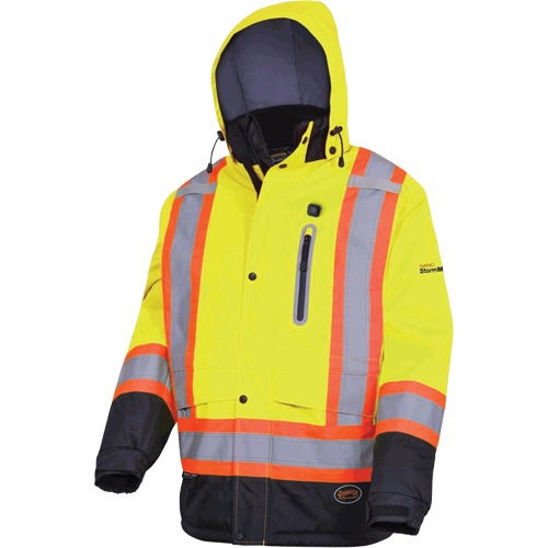 5408 Veste imperm&eacute;able &agrave; isolation thermique, Hommes, Petit, Jaune lime haute visibilit&eacute; R.M.G. Prévention
