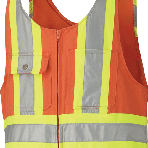 6617Z Combinaisons de s&eacute;curit&eacute; avec fermetures &agrave; glissi&egrave;re aux jambes, Poly-coton, 36, Orange haute visibilit&eacute; R.M.G. Prévention