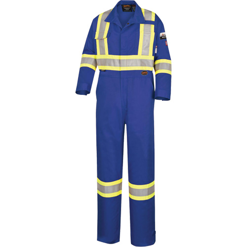 5558A Combinaison ignifuge &agrave; haute visibilit&eacute;, Taille 38, Bleu royal, 11 cal/cm² R.M.G. Prévention