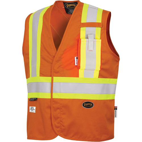 7728 FR-Tech&reg; Flame-Resistant Arc Safety Vest, Small, High Visibility Orange, 10 cal/cm² R.M.G. Prévention