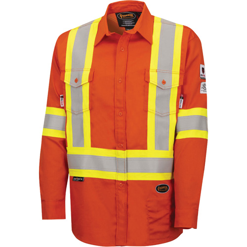7743 Chemise de s&eacute;curit&eacute; ignifug&eacute;e FR-Tech, Petit, Orange haute visibilit&eacute; R.M.G. Prévention