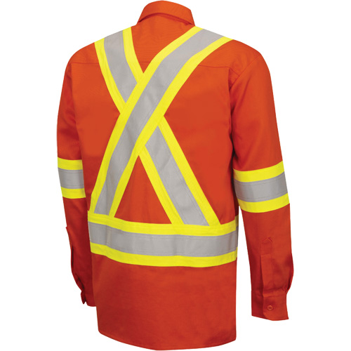 7743 Chemise de s&eacute;curit&eacute; ignifug&eacute;e FR-Tech, Petit, Orange haute visibilit&eacute; R.M.G. Prévention
