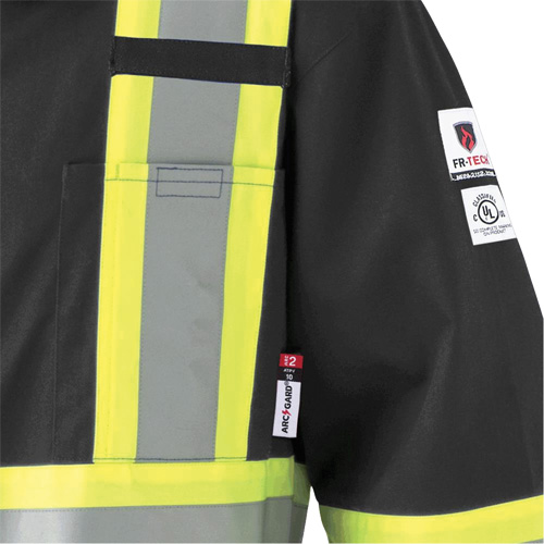 7702BKT FR-Tech&reg; Arc-Rated Coverall, Size 40 (Tall), Black, 10 cal/cm² R.M.G. Prévention