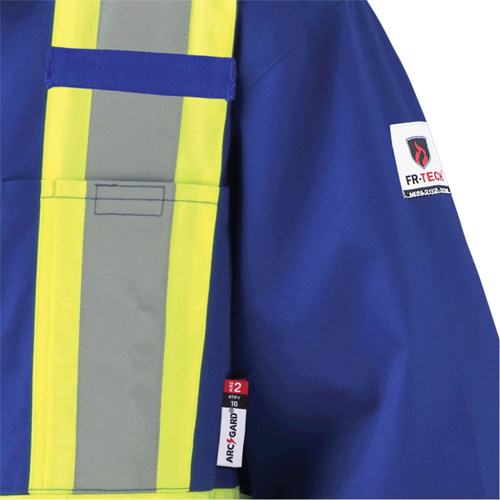 7706T Combinaison ignifuge FR-Tech avec fermetures &agrave; glissi&egrave;re aux jambes, Taille 40 (grand taille), Bleu royal, 9,7 cal/cm² R.M.G. Prévention