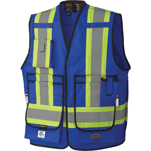 7733 FR-Tech&reg; Flame-Resistant Arc Surveyor's Vest, Small, Royal Blue, 9.7 cal/cm² R.M.G. Prévention