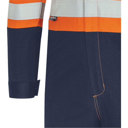 7702BB Combinaison de s&eacute;curit&eacute; FR-Tech 2 tons, Taille 36, Bleu marin/Orange, 10 cal/cm² R.M.G. Prévention