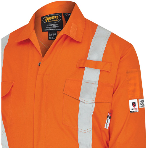 7702BB Combinaison de s&eacute;curit&eacute; FR-Tech 2 tons, Taille 36, Bleu marin/Orange, 10 cal/cm² R.M.G. Prévention