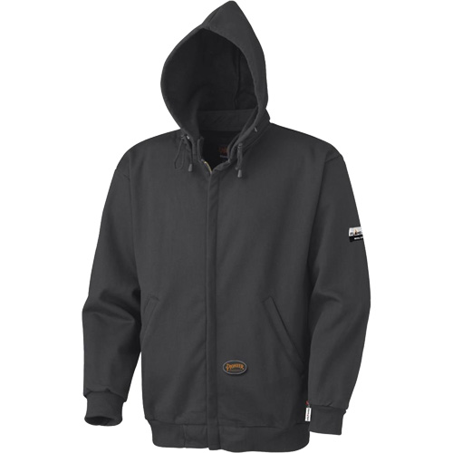 337 Flame-Resistant Zip Style Hoodie, Men's, X-Small, Black, 22 cal/cm² R.M.G. Prévention