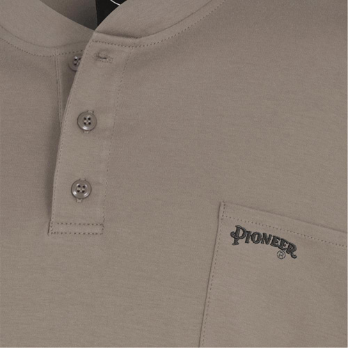 331 Chandail Henley en tricot interlock ignifuge, Petit, Beige R.M.G. Prévention