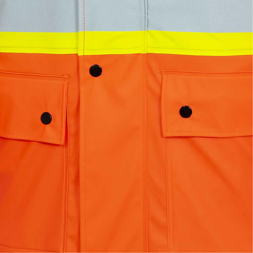 5892PKT Veste de s&eacute;curit&eacute; imperm&eacute;able &agrave; haute visibilit&eacute; ignifuge, T-petit, Orange haute visibilit&eacute; R.M.G. Prévention